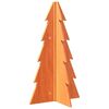 vidaXL Kerstdecoratie kerstboom 69,5 cm massief grenenhout wasbruin