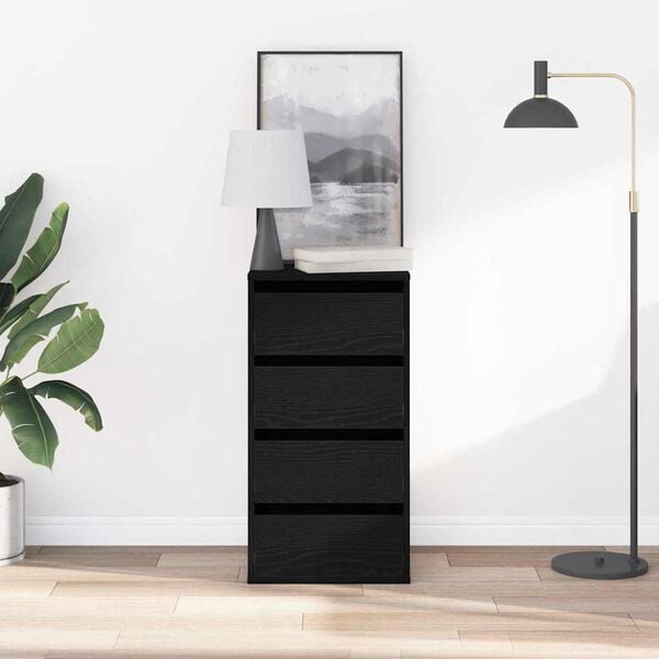 vidaXL Ladenkast met lade Zwart 40 x 41 x 76 cm Bewerkt hout