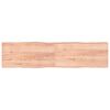 vidaXL Tafelblad natuurlijke rand 200x50x(2-4) cm eikenhout lichtbruin