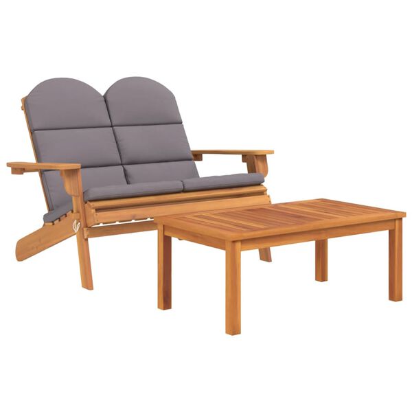 vidaXL 5-delige Loungeset Adirondack massief acaciahout