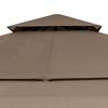 vidaXL Prieel met uitschuifbare daken 180 g/m² 3x3x2,75 m taupe