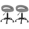 vidaXL Eetkamerstoelen draaibaar 2 st fluweel lichtgrijs