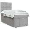 vidaXL Boxspring met matras stof lichtgrijs 90x190 cm