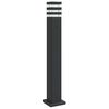 vidaXL Vloerlamp voor buiten met stopcontact 80 cm aluminium zwart