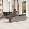 vidaXL Tuin Sofa Set met kussen 7 pcs Grijs