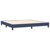 vidaXL Boxspring met matras stof blauw 200x200 cm