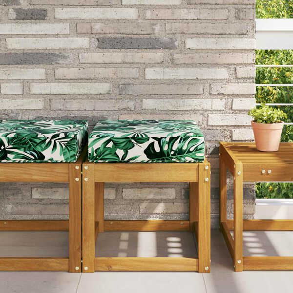 vidaXL Buiten Zitkussen Bladpatroon 40 x 40 x 8 cm 100% Polyester