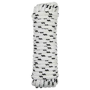vidaXL Boottouw 6 m 1 Wit en zwart Polyester