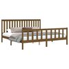 vidaXL Bedframe met hoofdbord massief hout honingbruin 180x200 cm