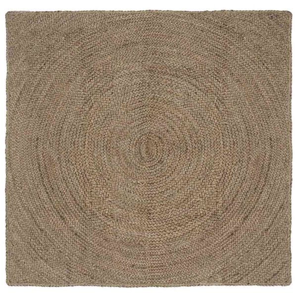 vidaXL Vloerkleden Vierkant Grijs 120 x 120 cm Jute