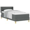 vidaXL Boxspringbed met matras Donkergrijs 80 x 200 cm Stof