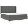 vidaXL Boxspringbed met matras Donkergrijs 180 x 200 cm Stof