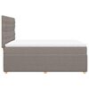 vidaXL Boxspring met matras stof taupe 140x190 cm