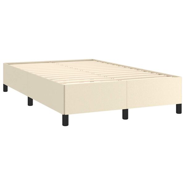 vidaXL Bedframe zonder matras 120x190 cm kunstleer cr&egrave;me