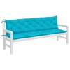 vidaXL Tuinbankkussens 2 st 200x50x7 cm stof turquoise