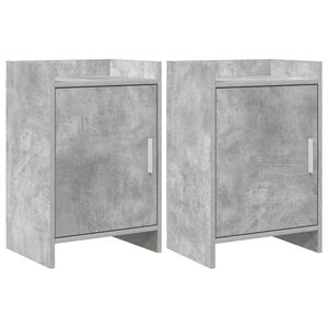 vidaXL Nachtkastjes 2 pcs Betongrijs 40 x 30 x 60 cm Bewerkt hout