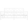 vidaXL Bedframe met hoofd- en voeteneinde metaal wit 183x213 cm