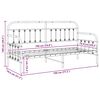 vidaXL Bedframe voor een daybed Wit 75 x 190 cm Gepoedercoat staal