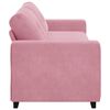 vidaXL | 3-Zits Sofa | met kussen Roze Fluweel