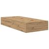 vidaXL Opbergbedframe Artisan Eiken 90 x 190 cm Bewerkt hout
