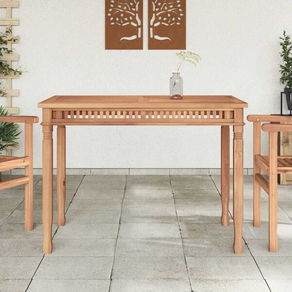 vidaXL Tuintafel 120x65x80 cm massief teakhout