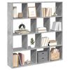 vidaXL Boekenkast 132x29x141,5 cm bewerkt hout betongrijs