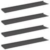 vidaXL Drijvende plank 4 st Zwart 100 x 18 x 2,5 cm Staal
