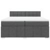vidaXL Boxspring met matras stof donkergrijs 200x200 cm
