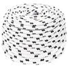 vidaXL Boottouw gevlochten 8 mmx25 m polyester wit