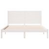 vidaXL Bedframe extra lang zonder matras massief hout wit 140x210 cm
