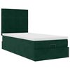 vidaXL Ottoman bed met matrassen en LED's 100x200cm fluweel