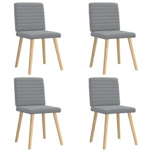 vidaXL Eetkamerstoelen 4 st stof lichtgrijs