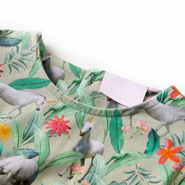 Kinderjurk 92 lichtkakikleurig