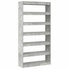 vidaXL Boekenkast Beton Grijs 100 x 30 x 198 cm Bewerkt hout