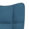 vidaXL Relaxstoel met voetenbank fluweel blauw