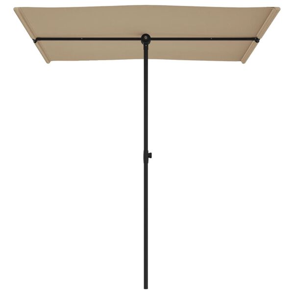 vidaXL Parasol met aluminium paal 180x110 cm taupe