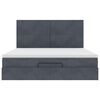vidaXL Ottoman bed met matrassen 200x200cm fluweel donkergrijs