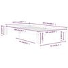 vidaXL Bedframe massief grenenhout wit 100x200 cm