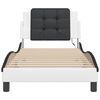 vidaXL Bedframe met LED zonder matras "Zadar" wit en zwart 80x200 cm