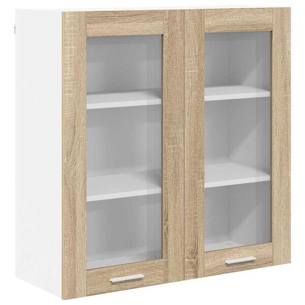 vidaXL Hangkast met opslag Sonoma Eiken 80 x 31 x 80 cm Bewerkt hout