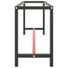 vidaXL Werkbankframe 190x50x79 cm metaal matzwart en matrood