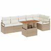vidaXL Tuin Sofa Set 7 st Beige Poly riet