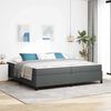 vidaXL Boxspringbed met matras Donkergrijs 200 x 200 cm Stof
