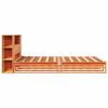 vidaXL Bed met boekenkast zonder matras hout wasbruin 135x190 cm