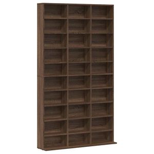 vidaXL Cd-kast 102x23x177,5 cm bewerkt hout bruin eikenkleur