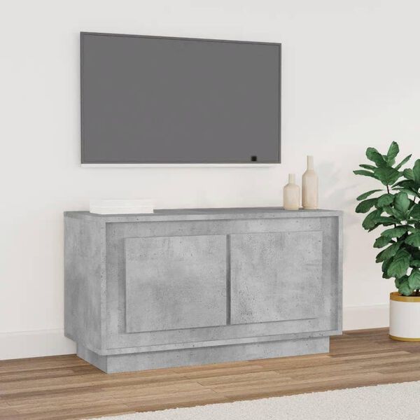 vidaXL Tv-meubel 80x35x45 cm bewerkt hout betongrijs