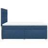vidaXL Boxspring met matras stof blauw 160x200 cm