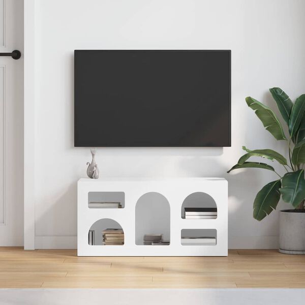 vidaXL TV-kast Wit 80 x 35 x 40 cm Bewerkt hout