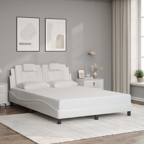 vidaXL Bedframe "Viana" zonder matras kunstleer wit 120x200 cm