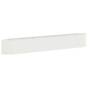 vidaXL Verhoogd Tuinbed Wit 300 x 40 x 40 cm Staal